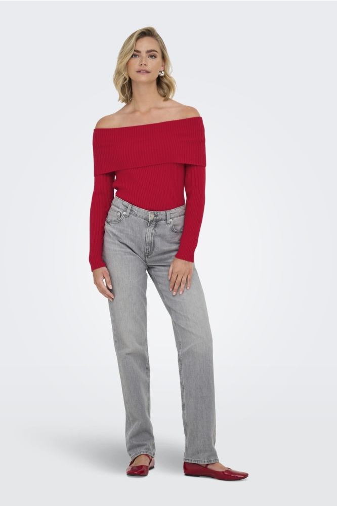 ONLKATIA LIFE LS OFF SHOULDER KNT N 15311830 Salsa